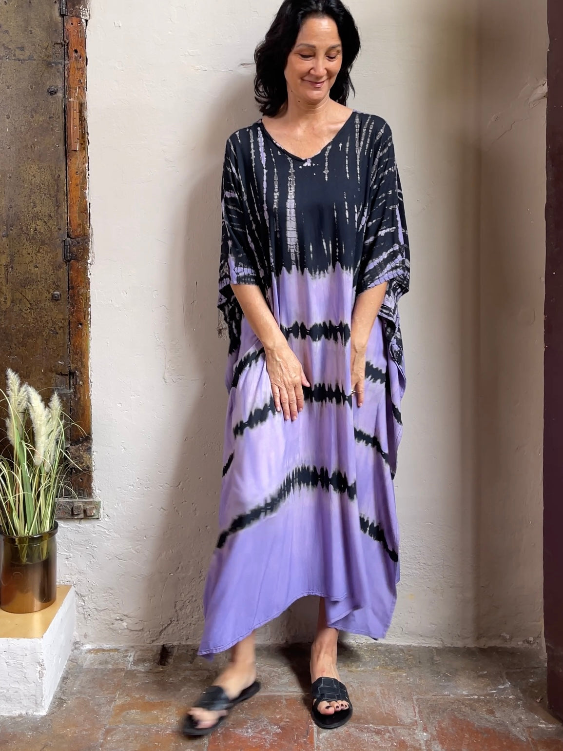 Tie Dye Kaftan | Grape