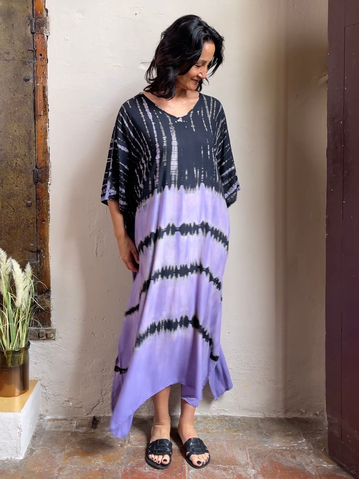 Tie Dye Kaftan | Grape