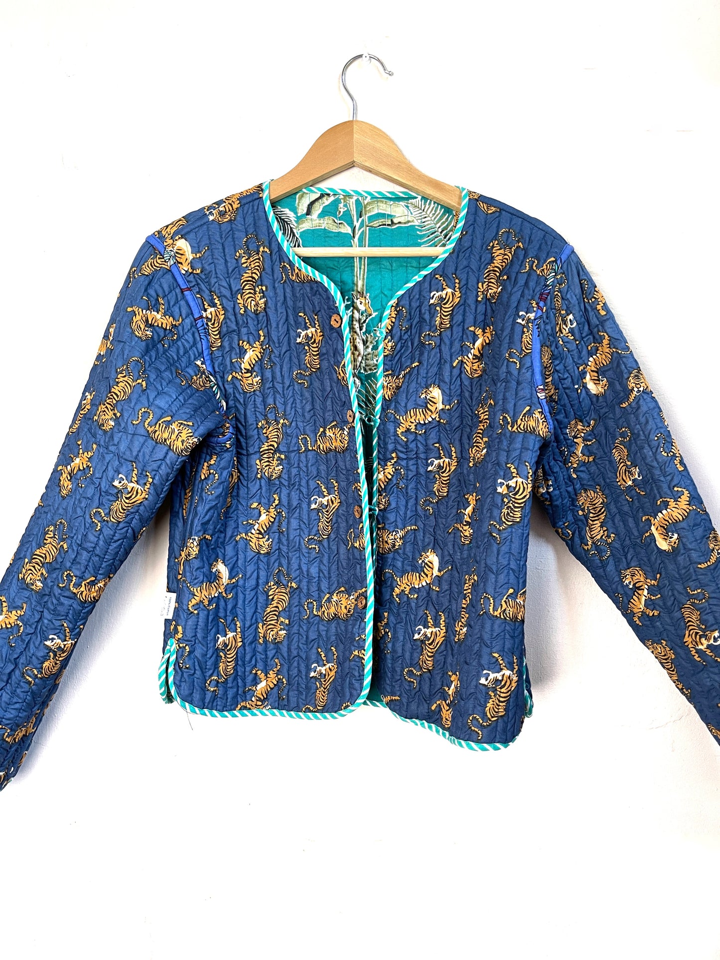 reversible jacket | turquoise + blue