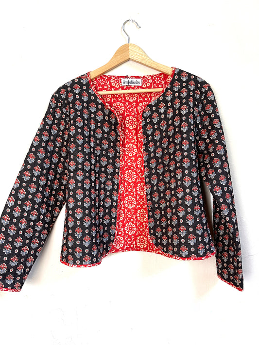 reversible jacket | black + red