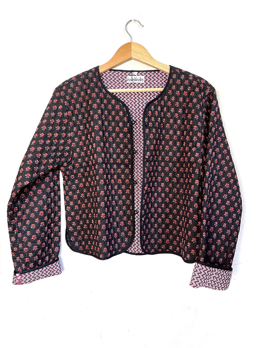 reversible jacket | black + zigzag