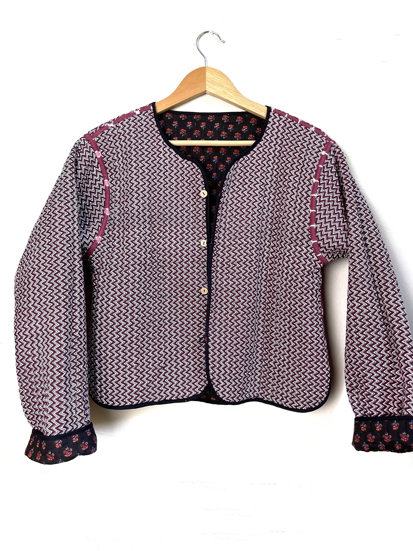 reversible jacket | black + zigzag