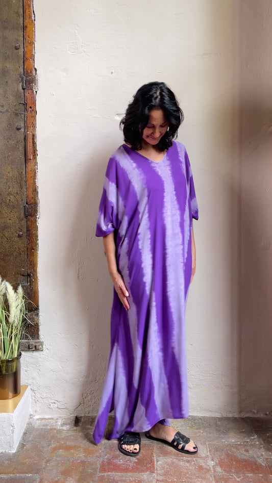 Tie Dye Kaftan | Purple