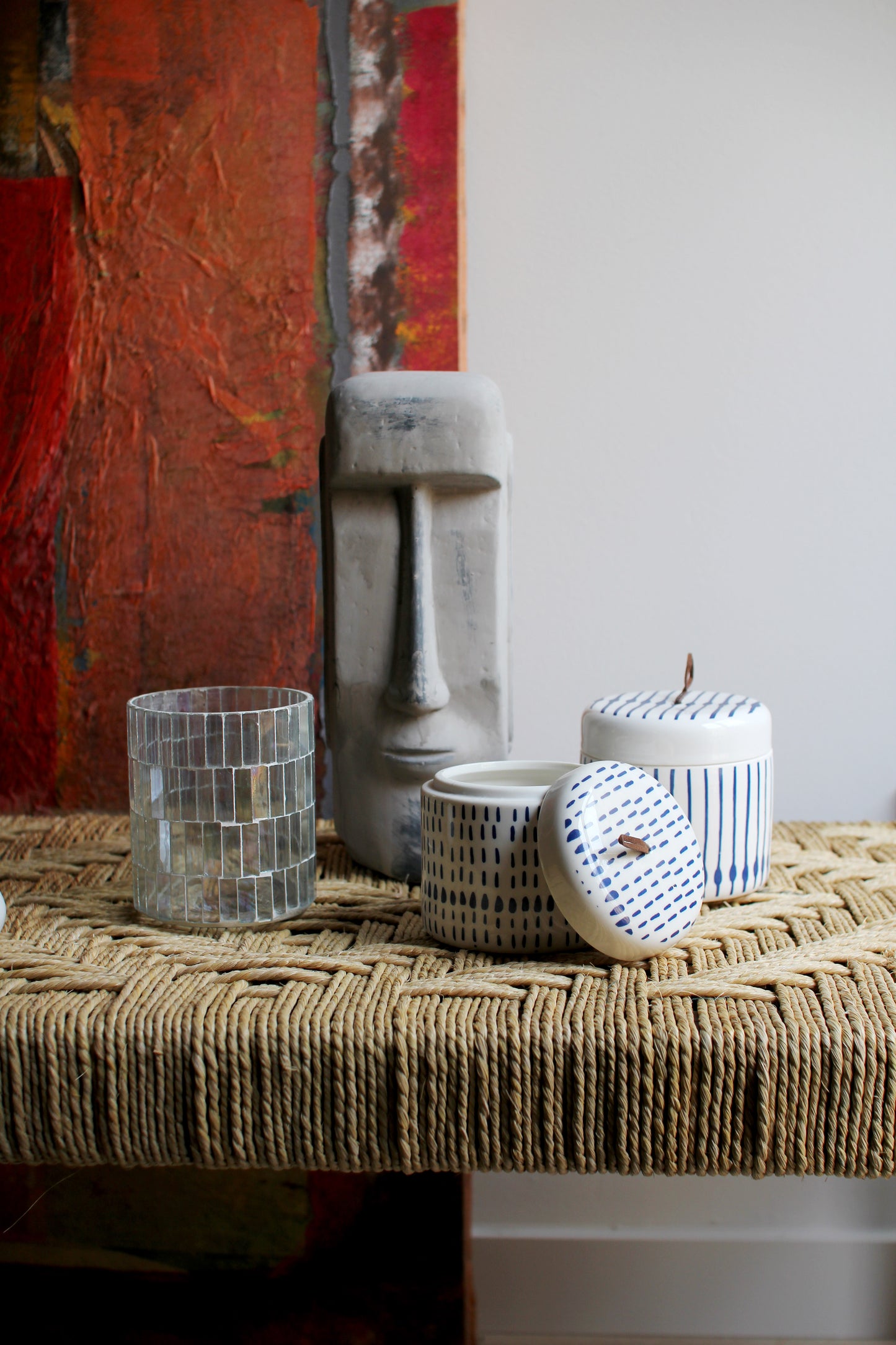 Minorca Porcelain Pots Set of Two