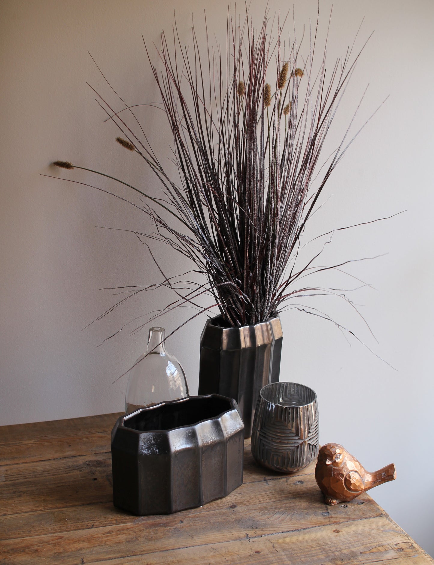 Cog Black Ceramic Vessel | Short