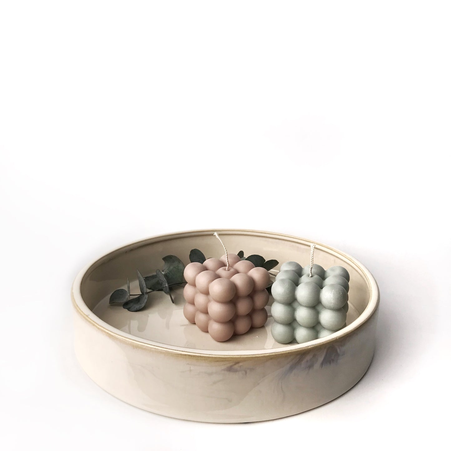 Luna Cream Ceramic Tray