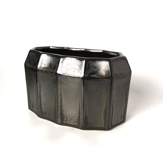 Cog Black Ceramic Vessel | Short