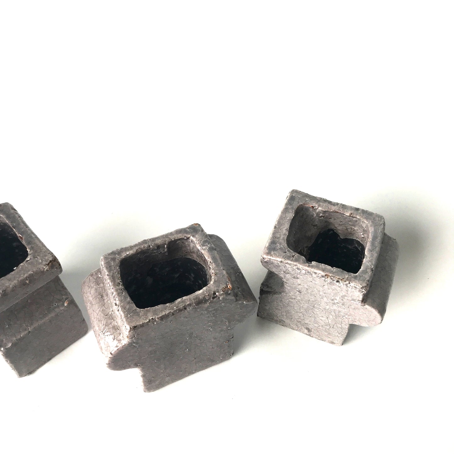 Grey Puzzle Pots | Set of 3
