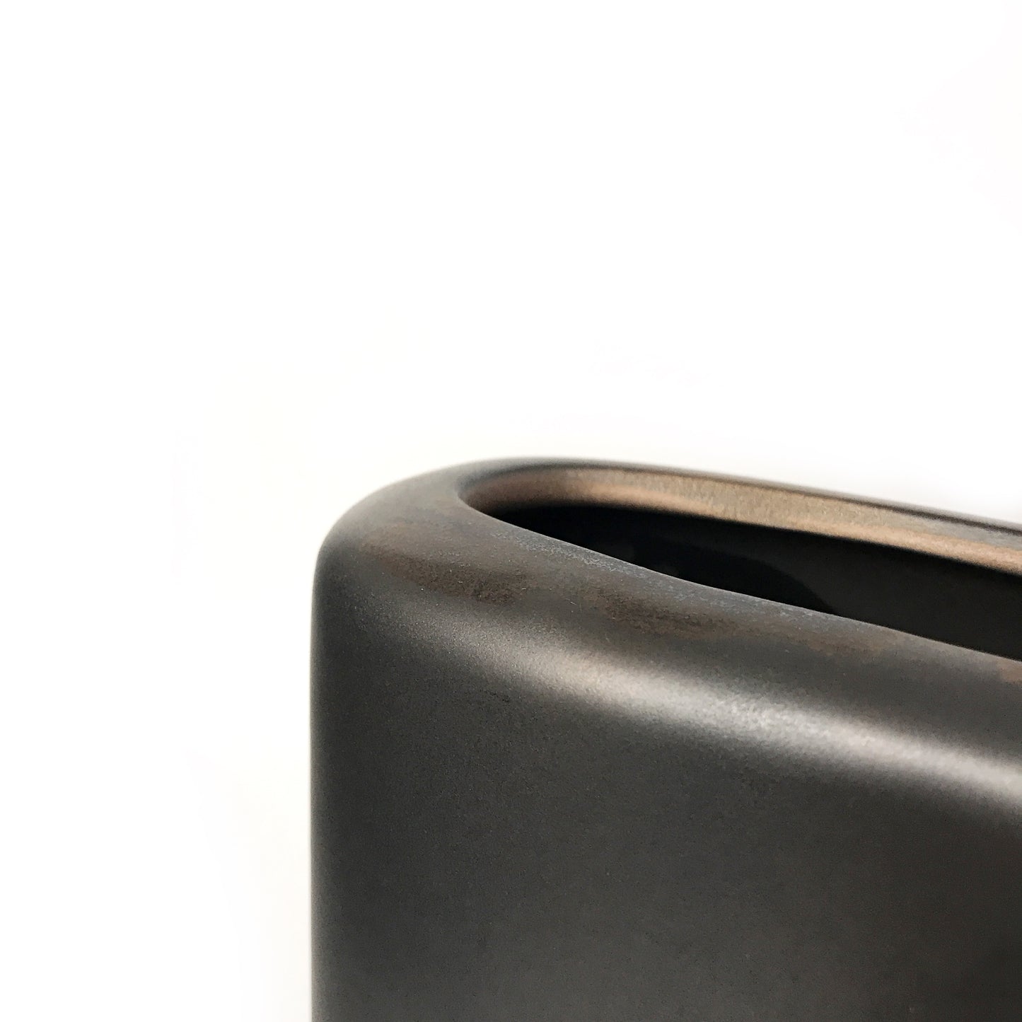 Hal Tall Dark Gray Matte Ceramic Vase