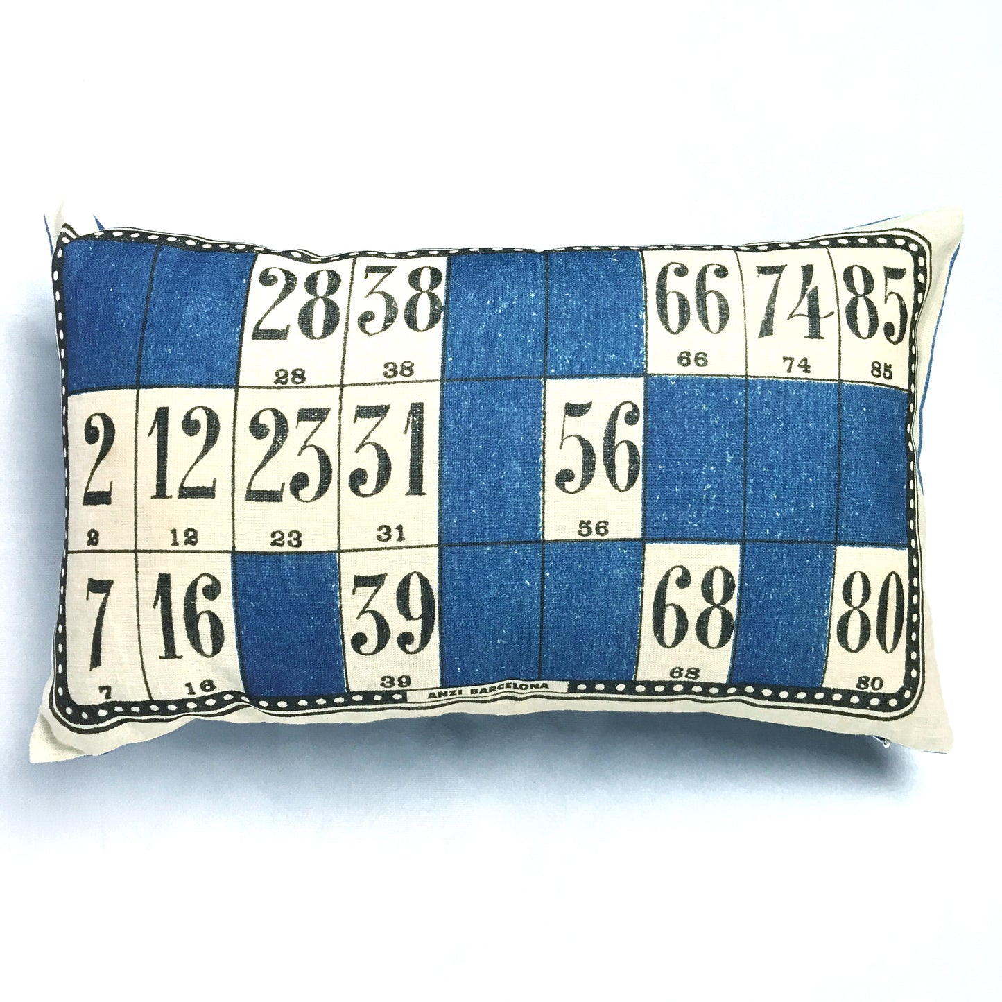 Blue & Red Tombola | Linen Cushion