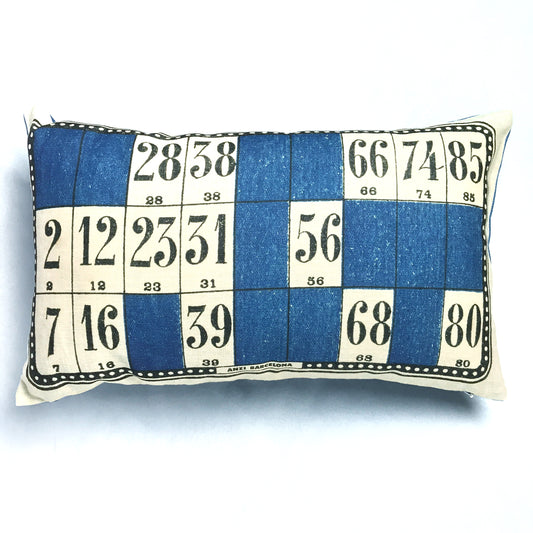 Blue & Red Tombola | Linen Cushion