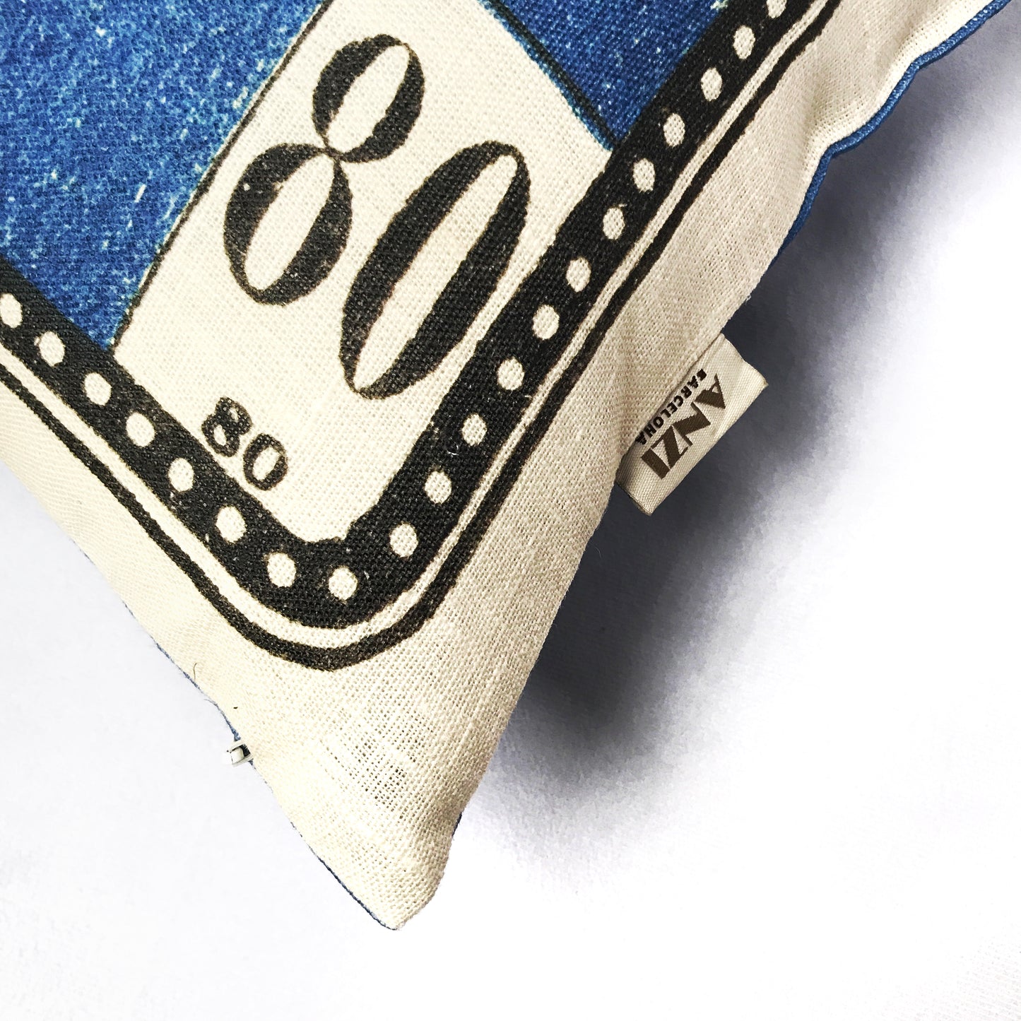 Blue & Red Tombola | Linen Cushion