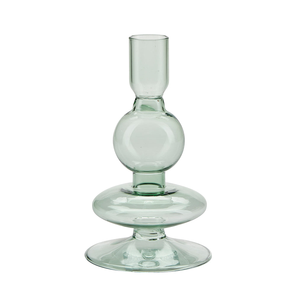 Green Glass Candleholder