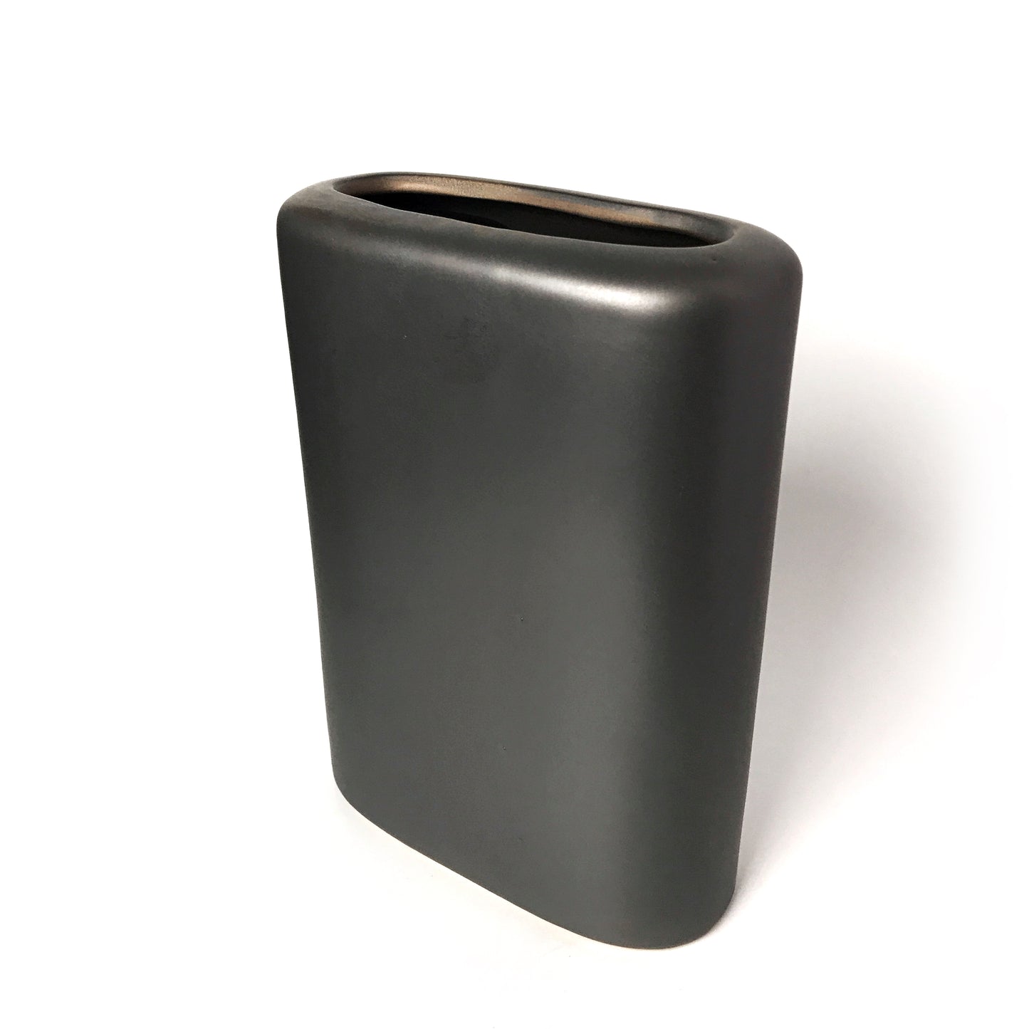 Hal Tall Dark Gray Matte Ceramic Vase