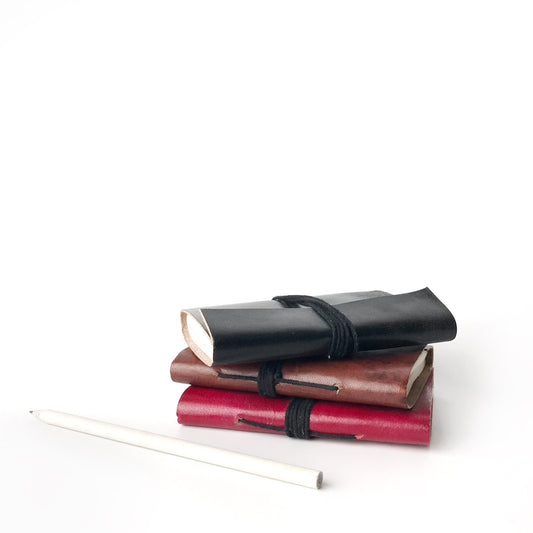 Mini Leather Blank Notebook