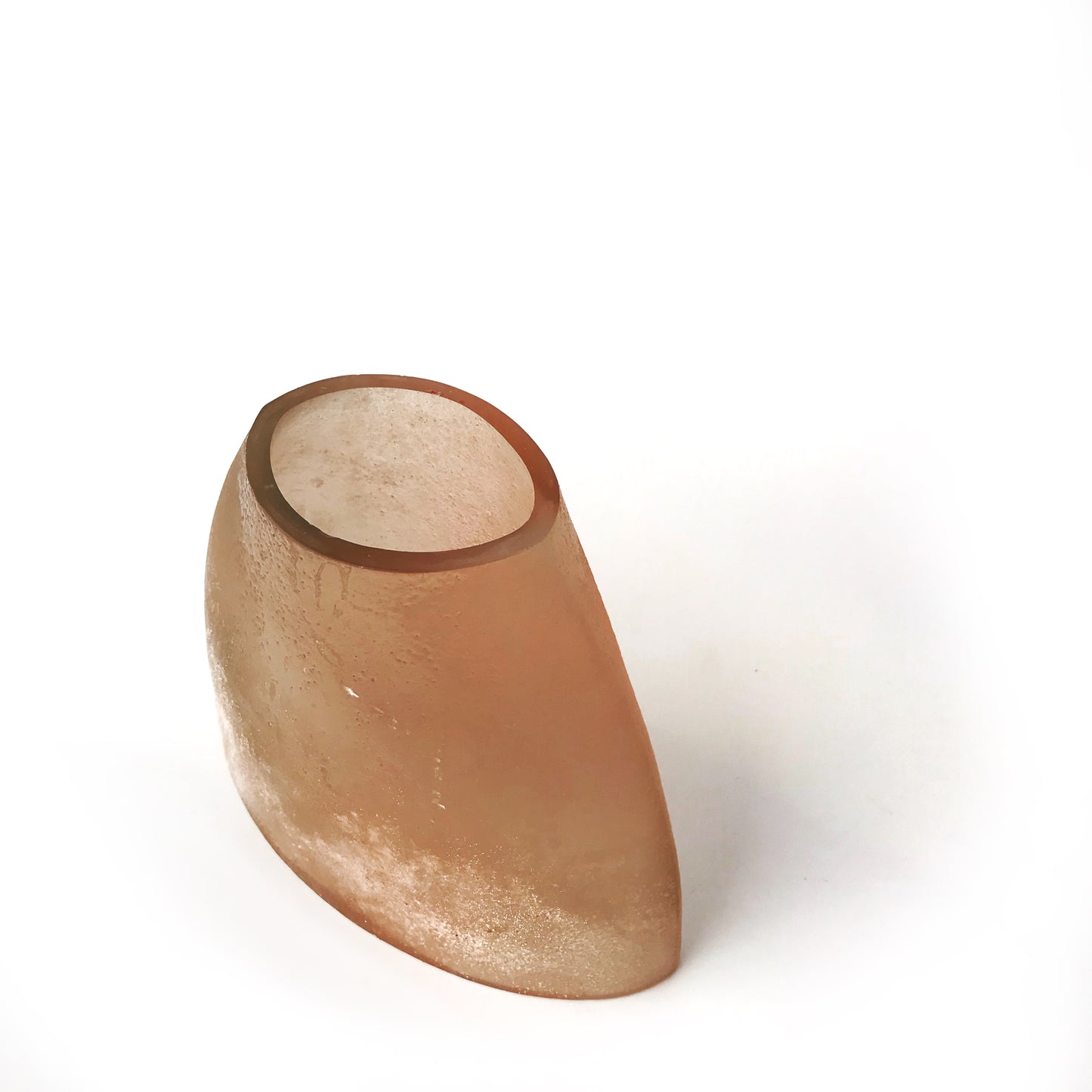 Peach Frost Glass Vase