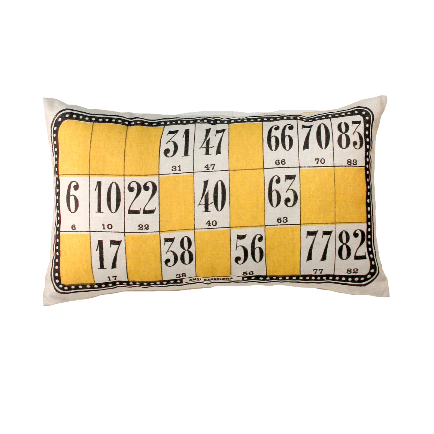 Yellow & Green Tombola | Linen Cushion