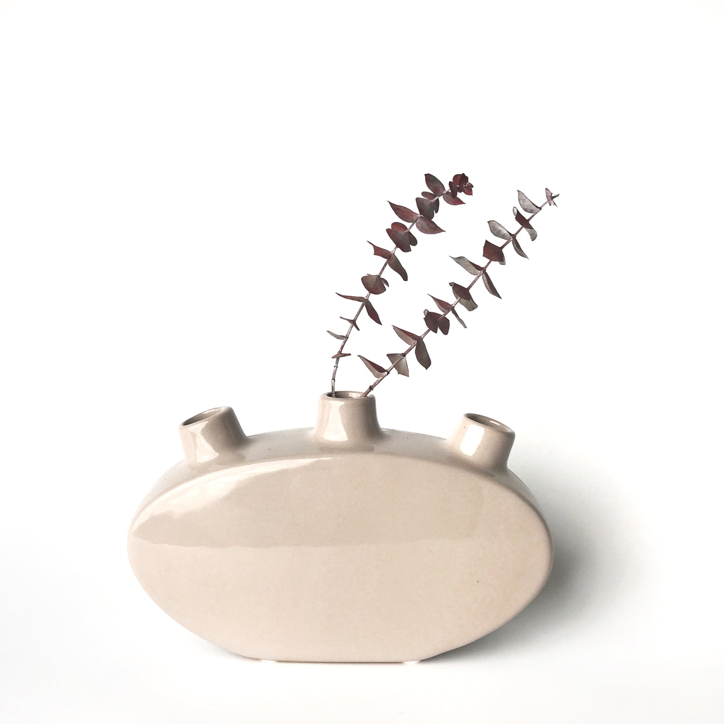 Glossy Ceramic Tris Flower  Bud Vase