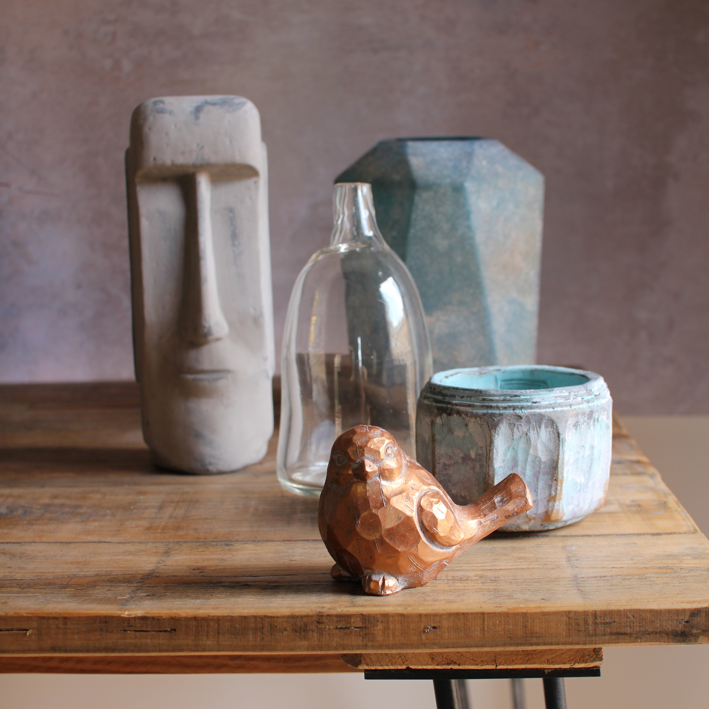 Copper Color Bird | Set of Two