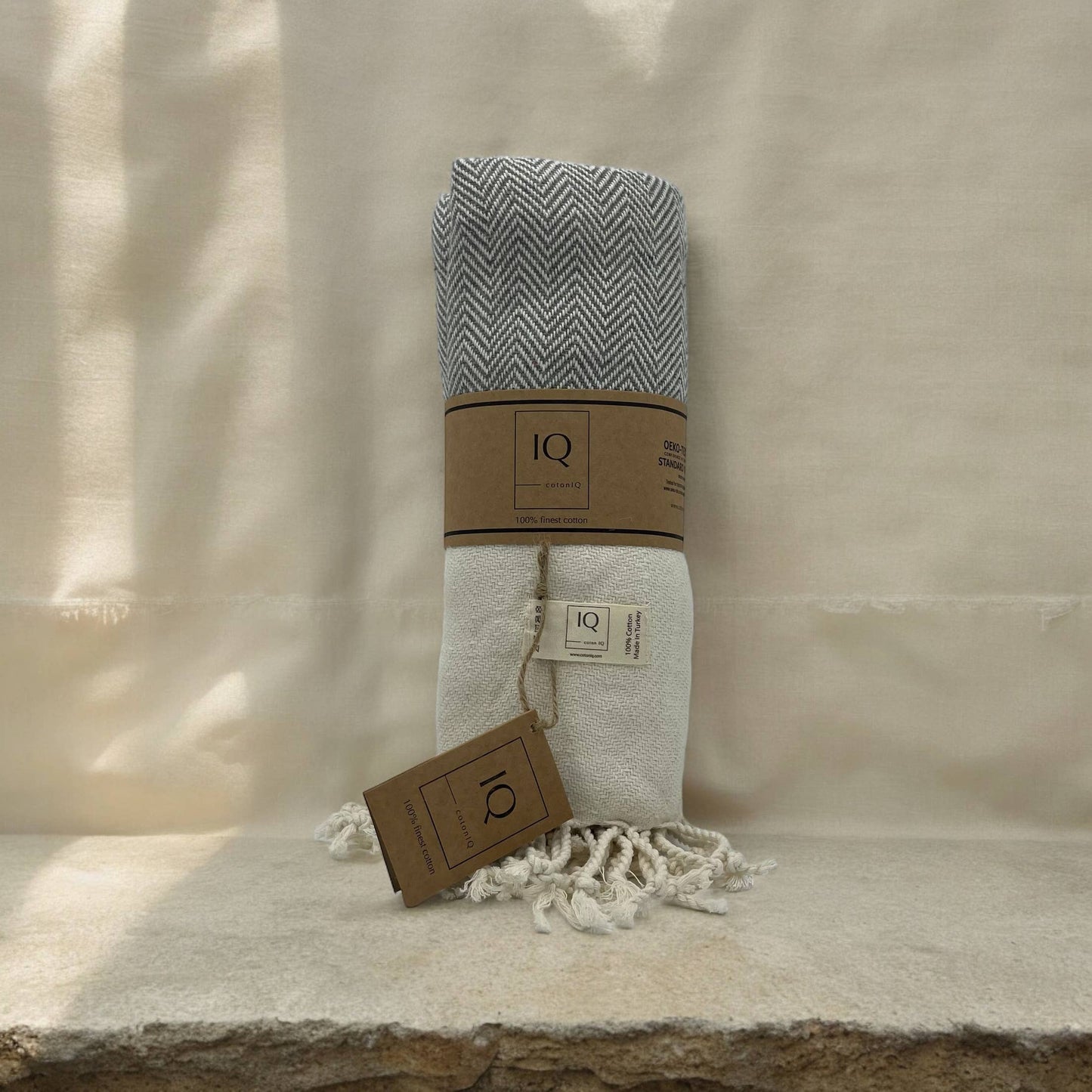 Hammam towel | Sauna towel | Beach towel | Venezuela | Gray | 180x100 cm