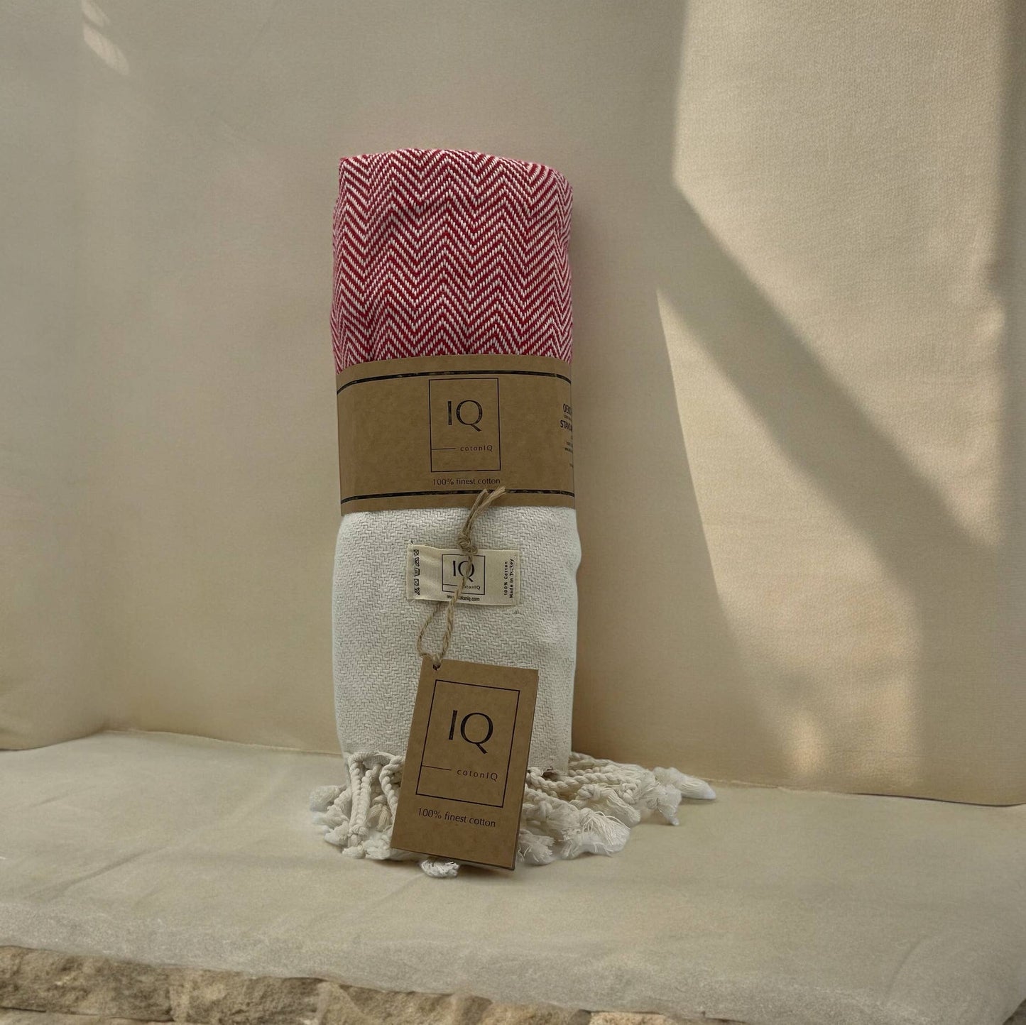 Hammam towel | Sauna towel | Beach towel | Venezuela | Red | 180x100 cm