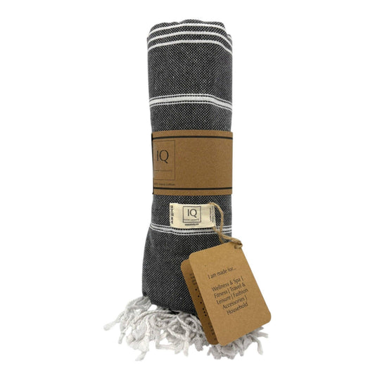 Hammam towel | Sauna towel | Beach towel | Paraguay | Black | 180x100 cm
