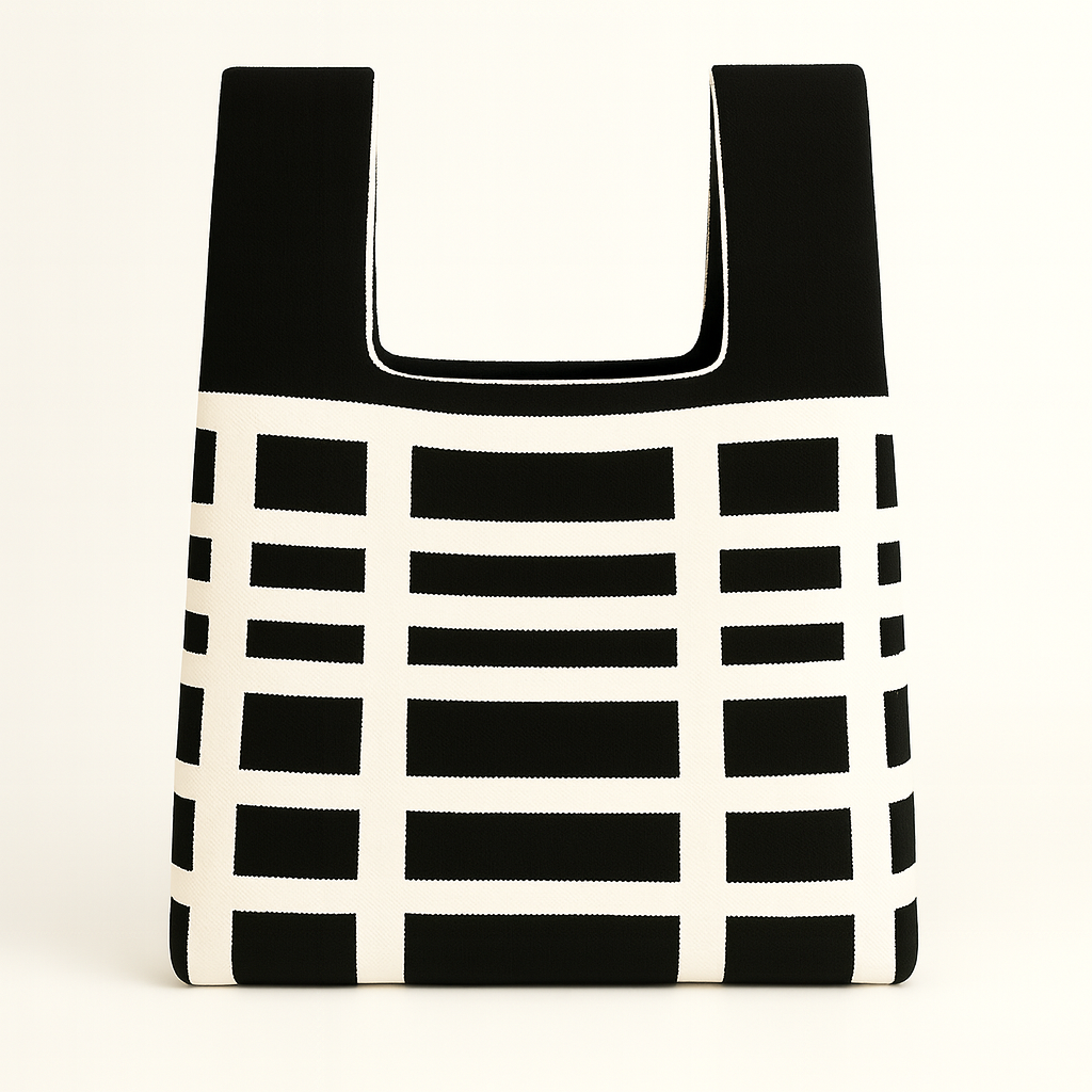 the cute bag {b&w grid}