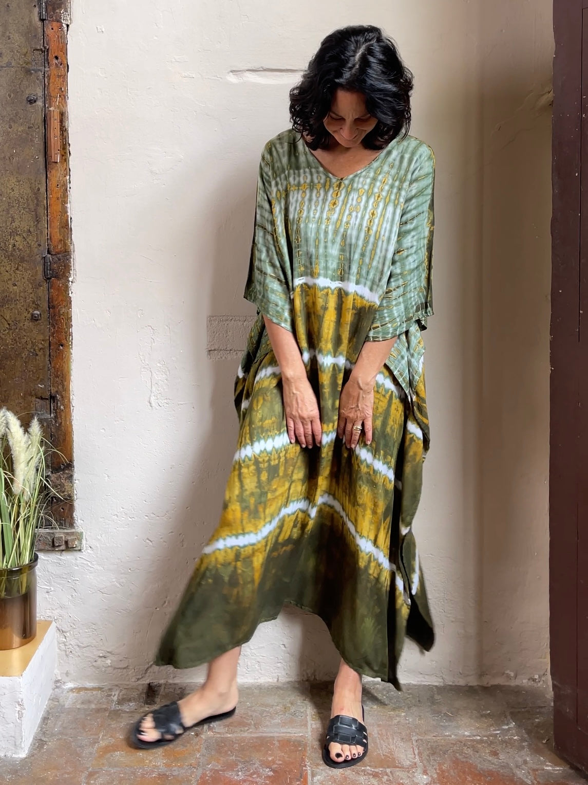 Tie Dye Kaftan | Grasses
