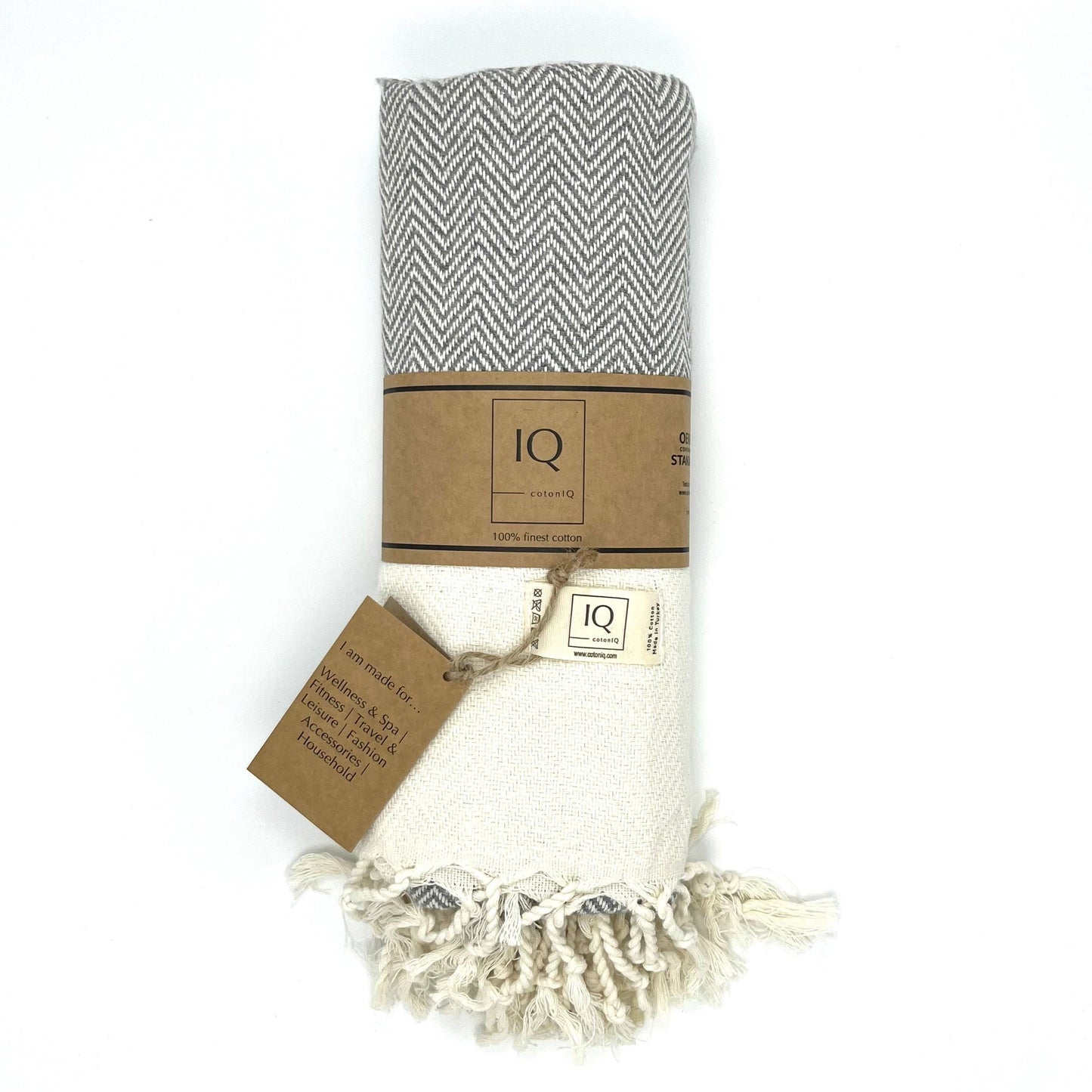 Hammam towel | Sauna towel | Beach towel | Venezuela | Gray | 180x100 cm