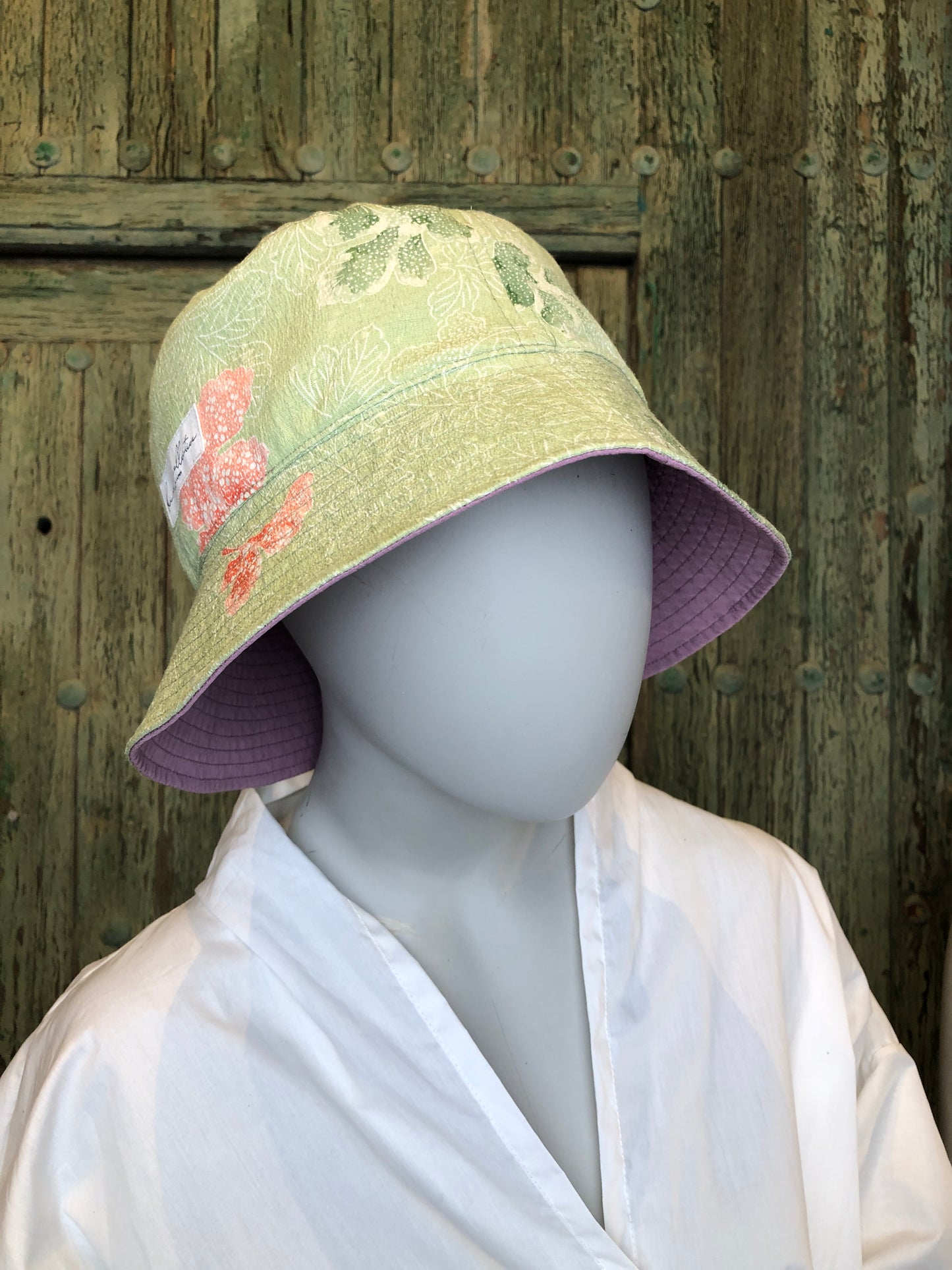 Reversible Bucket Hat | Green-to-Lilac