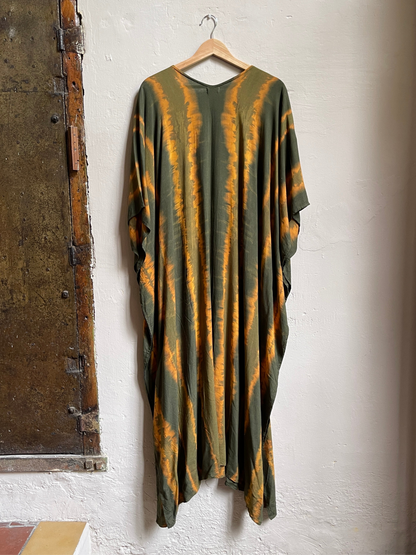 Tie-Dye Kaftan | Green & Curcuma