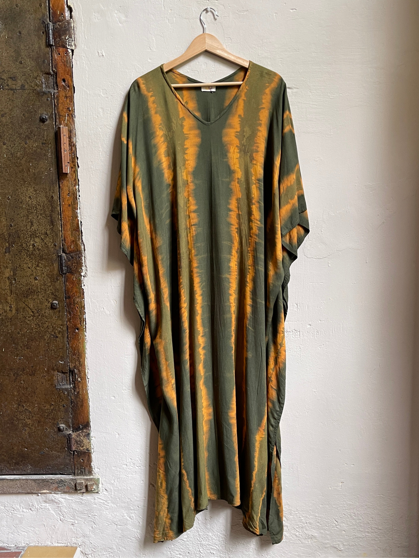 Tie-Dye Kaftan | Green & Curcuma