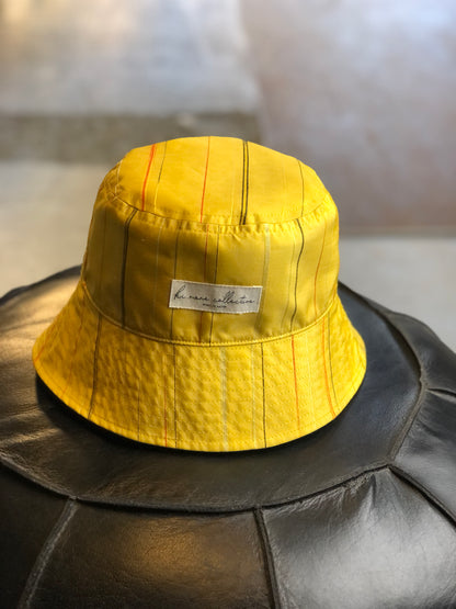 Reversible Bucket Hat | Black&Rust-to-Yellow