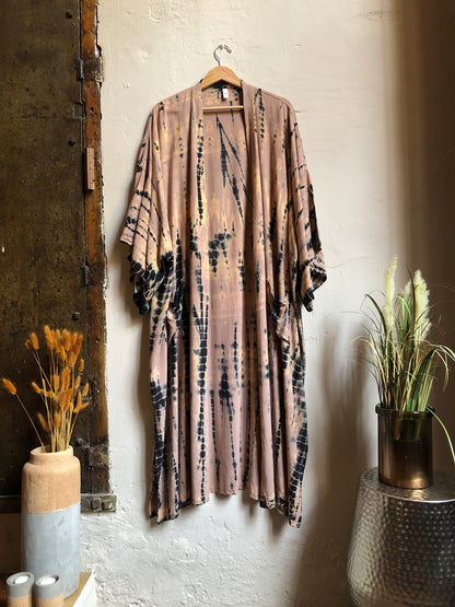 Caffe Latte | Tie-Dye Kimono