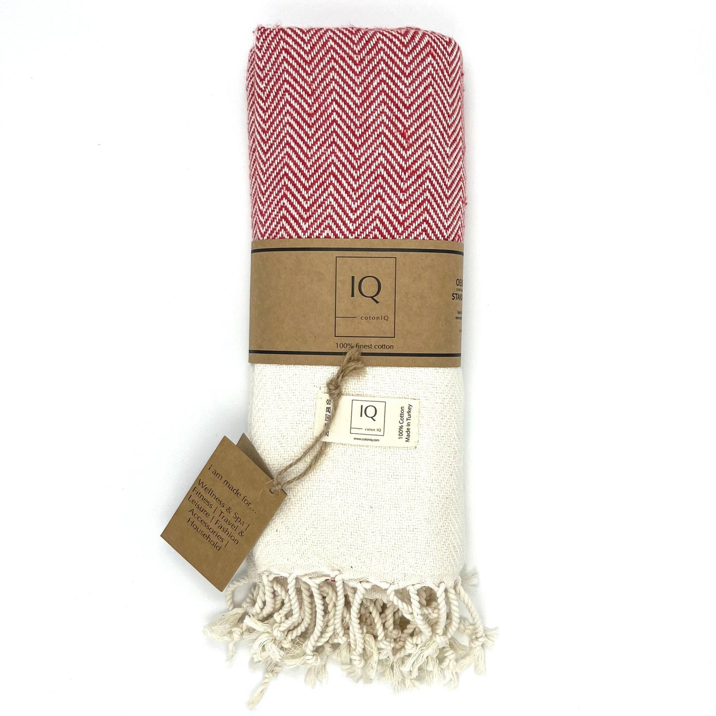 Hammam towel | Sauna towel | Beach towel | Venezuela | Red | 180x100 cm
