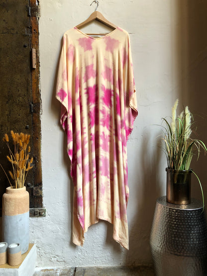 Lemon Raspberry | Tie Dye Kaftan