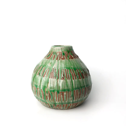 Bali green ceramic vase