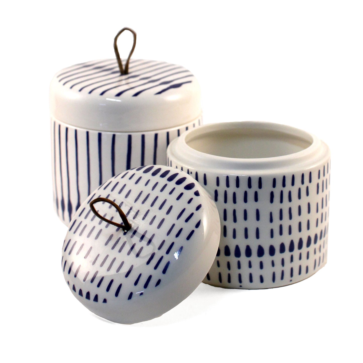 Minorca Porcelain Pots Set of Two