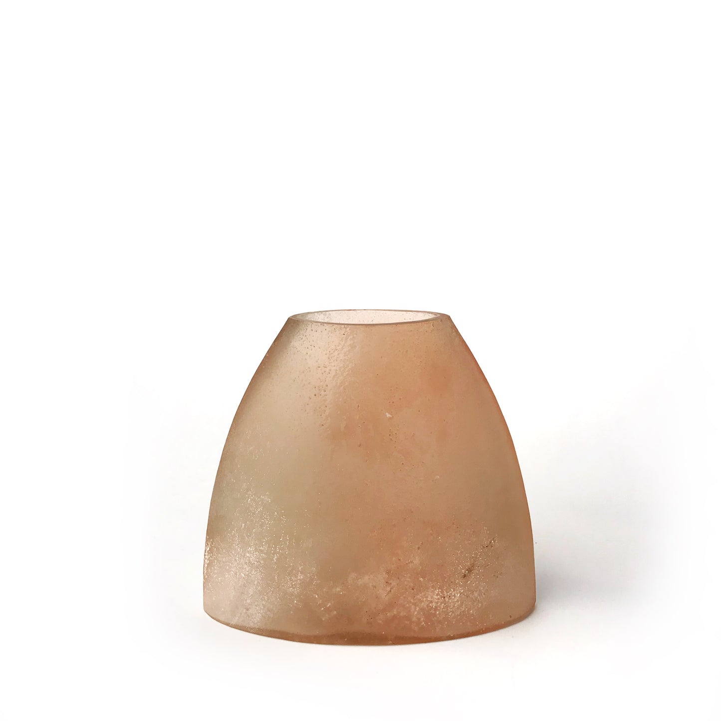 Peach Frost Glass Vase
