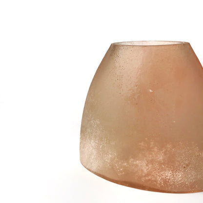 Peach Frost Glass Vase