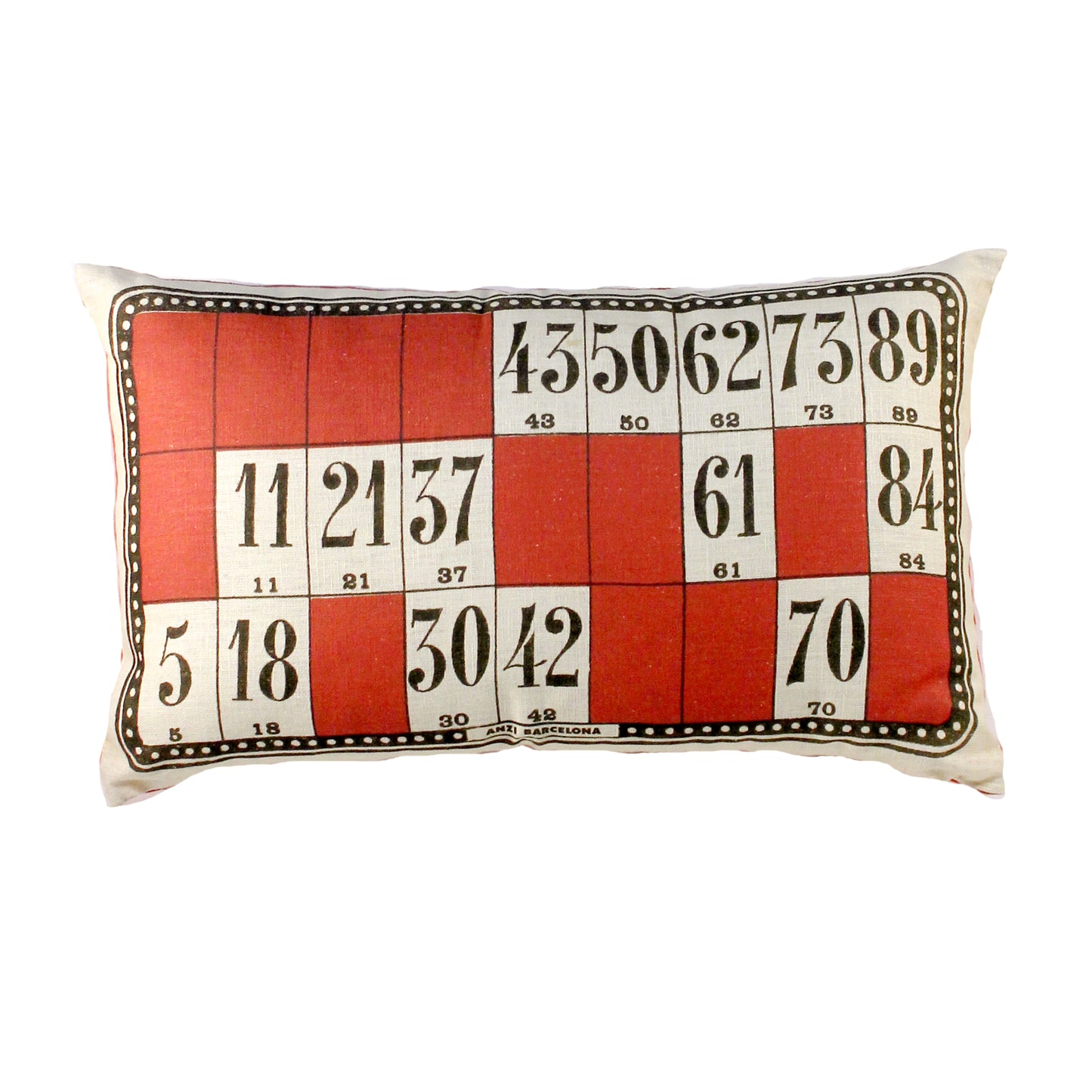 Red Tombola | Linen Cushion