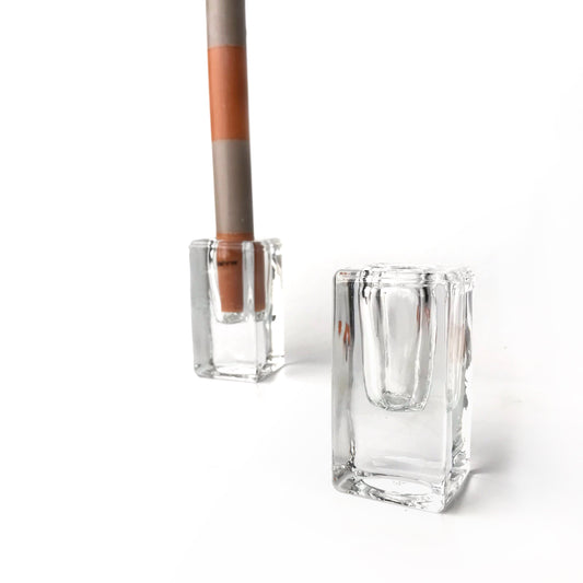 Ice Glass Candleholder (Set of 2)
